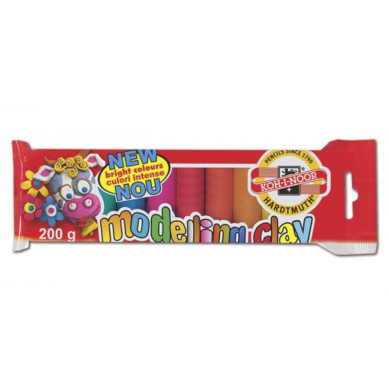 Set 4 x Plastilina Scolara, Tavita Plastic, 10 Culori, 200 g