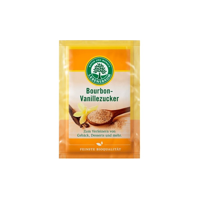 Set 4 x Pliculete Zahar Vanilat Bourbon Bio, Lebensbaum, 8 g