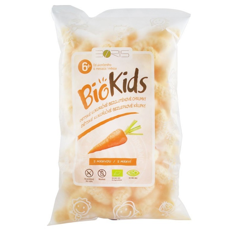 Set 4 x Pufuleti Bio cu Morcovi, 55 g Biokids