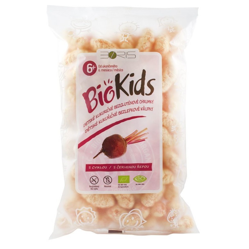 Set 4 x Pufuleti Bio cu Sfecla Rosie, 55 g, Biokids