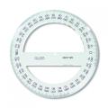 Set 4 x Raportor din Polistiren Transparent 360 / 125 mm, Koh-I-Noor Cristal