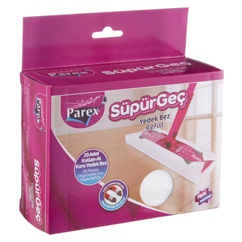 Set 4 x Rezerve pentru Mop Plat Parex Sweepy, Microfibra