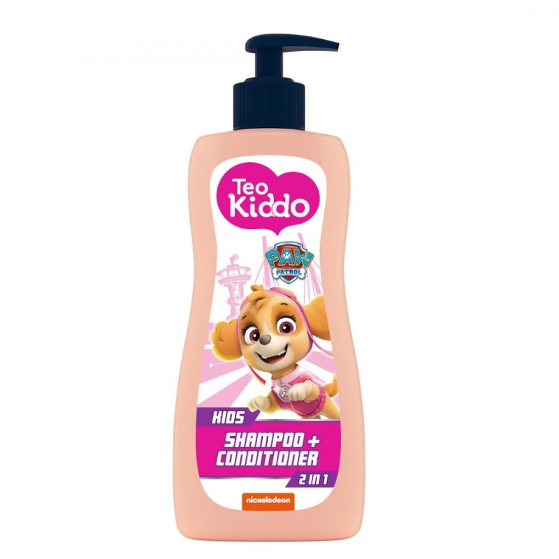 Set 4 x Sampon si Balsam pentru Copii Teo Kiddo 2in1, Fete, 400 ml