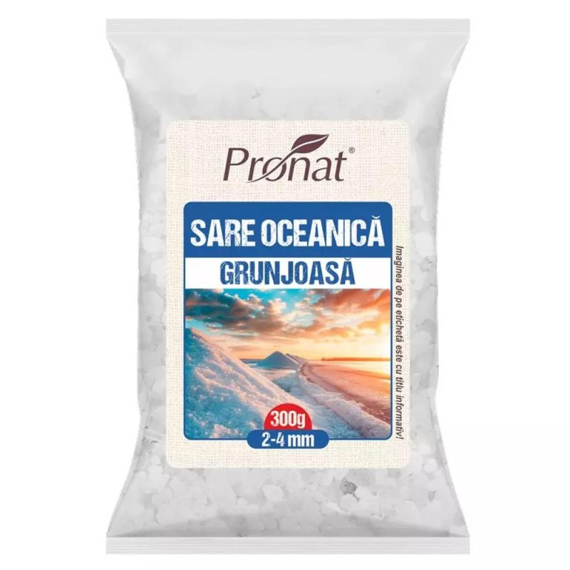 Set 4 x Sare Oceanica Grunjoasa, 300 g, Pronat