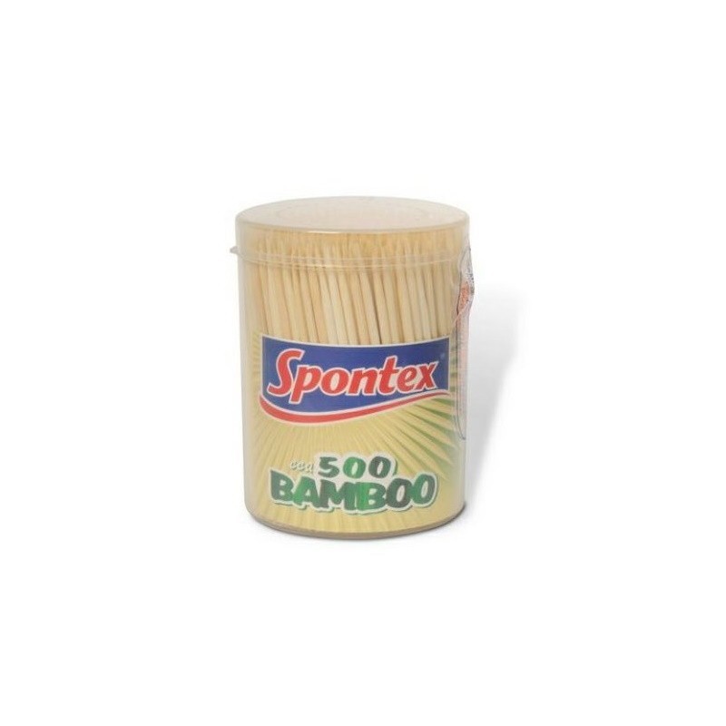 Set 4 x Scobitori din Bambus Spontex, 500 Bucati / Cutie
