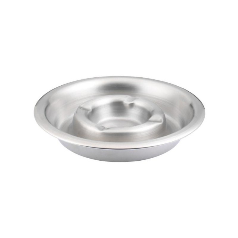 Set 4 x Scrumiera Rotunda din Inox Ashtray, 13.50 x 2.70 cm