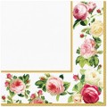 Set 4 x Servetele in 3 Straturi, Frame Rosy Gold, 33 x 33 cm, 20 Bucati, Elcadis
