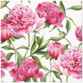 Set 4 x Servetele in 3 Straturi, Pink Peonies, 33 x 33 cm, 20 Bucati, Elcadis