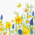 Set 4 x Servetele in 3 Straturi, Spring Daffodils, 33 x 33 cm, 20 Bucati, Elcadis