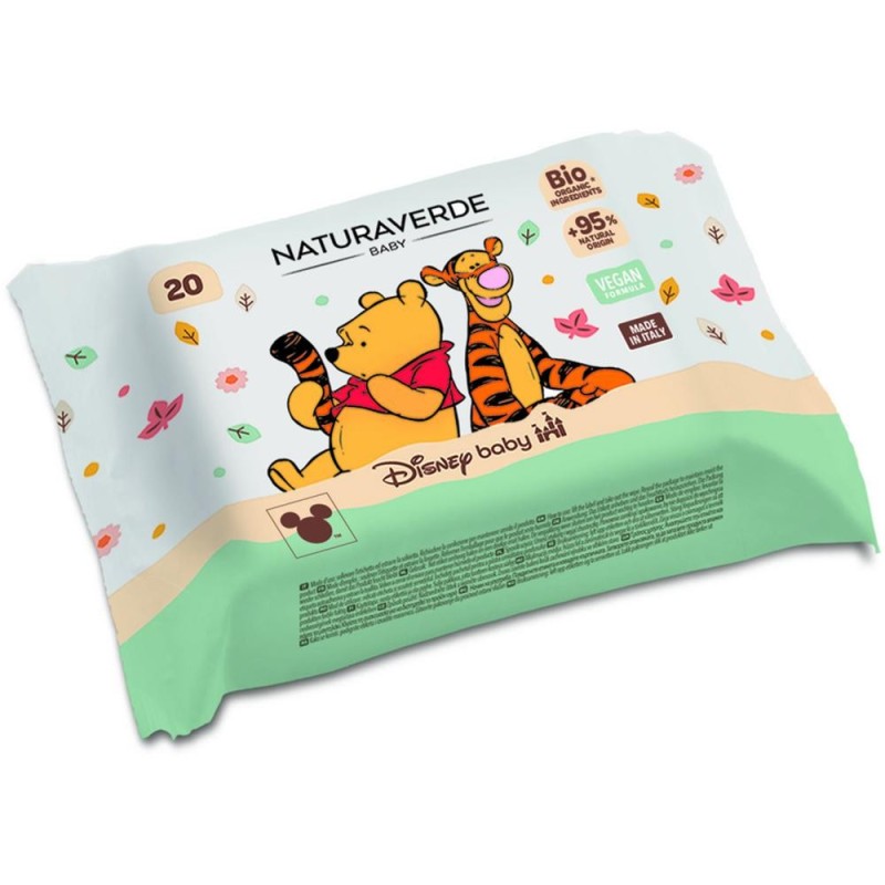 Set 4 x Servetele Umede Delicate Bebelusi Naturaverde Kids Bio Baby, 20 Bucati