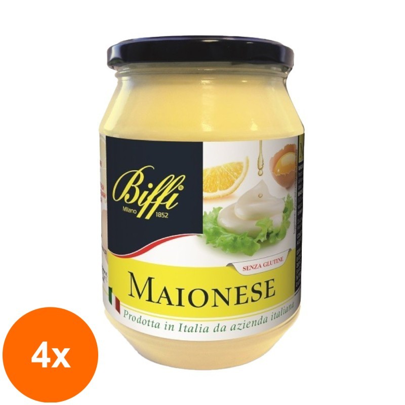 Set 4 x Sos de Maioneza, fara Gluten, Biffi 480 g