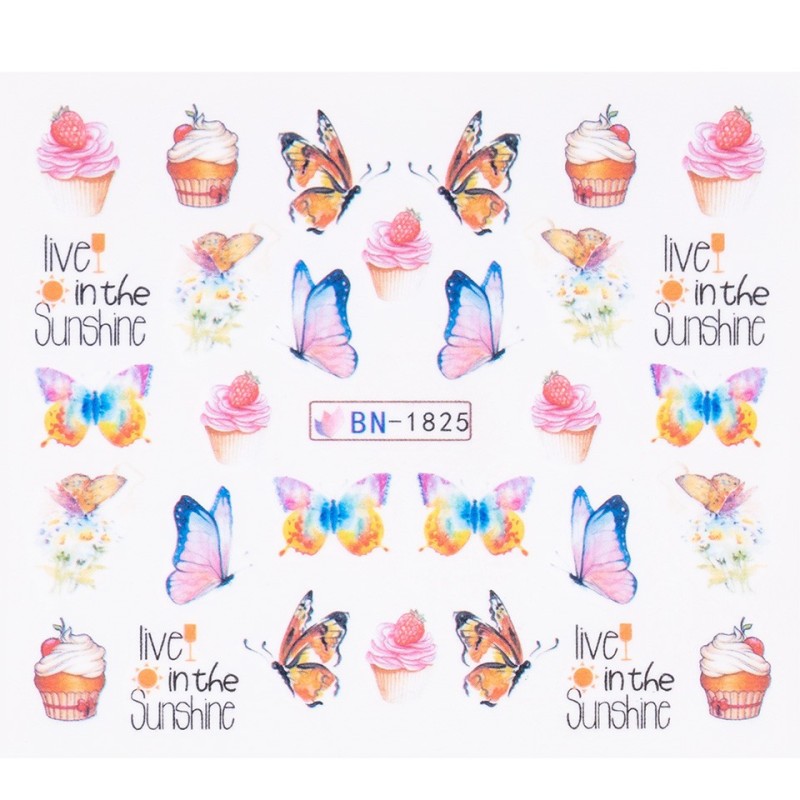 Set 4 x Tatuaj Unghii Luxorise Butterfly Escape, Bn-1825