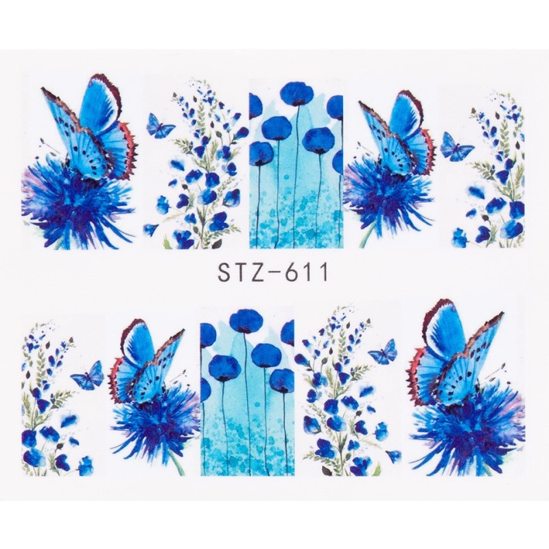 Set 4 x Tatuaj Unghii Luxorise Butterfly Night, Stz-611