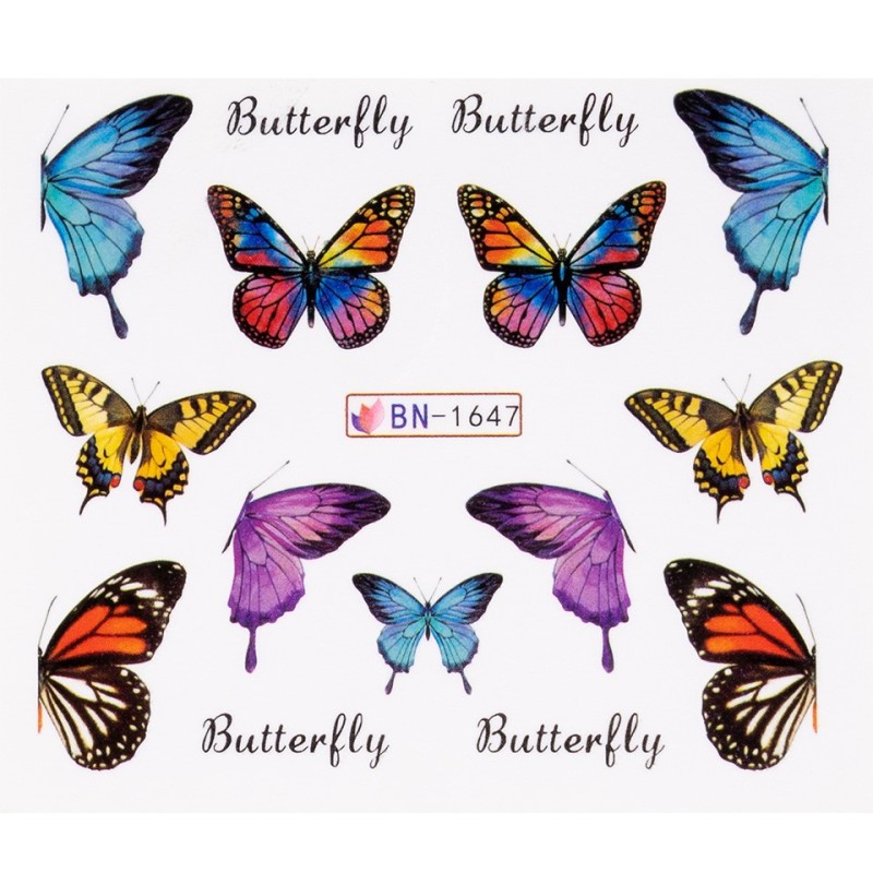 Set 4 x Tatuaj Unghii Luxorise Butterfly Sky, Bn-1647