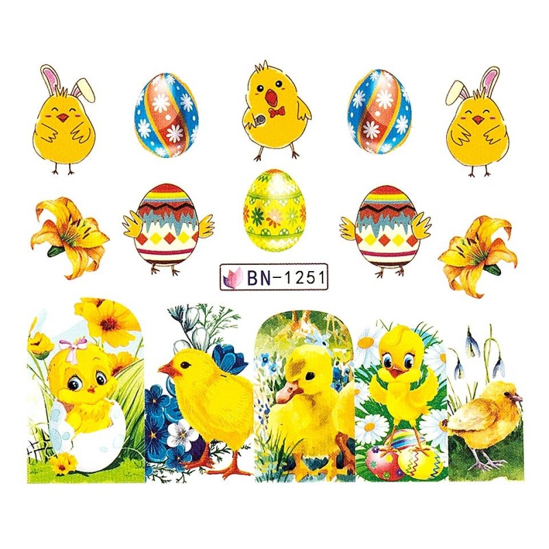 Set 4 x Tatuaj Unghii Luxorise Easter Fun, Bn-1251