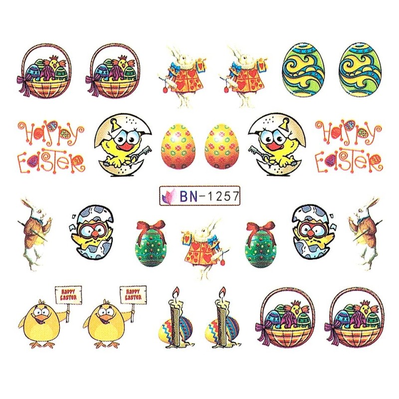 Set 4 x Tatuaj Unghii Luxorise Easter Fun, Bn-1257