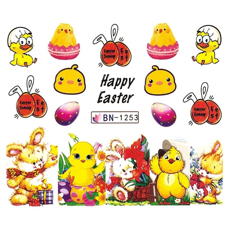 Set 4 x Tatuaj Unghii Luxorise Easter Joy, Bn-1253