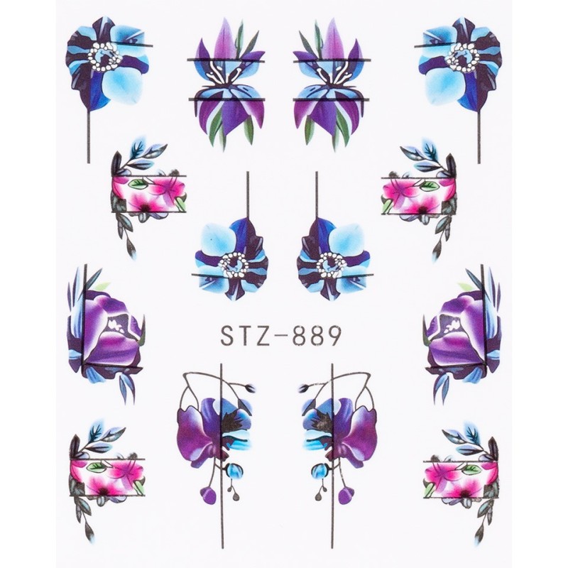Set 4 x Tatuaj Unghii Luxorise Flower Art Fun, Stz-889
