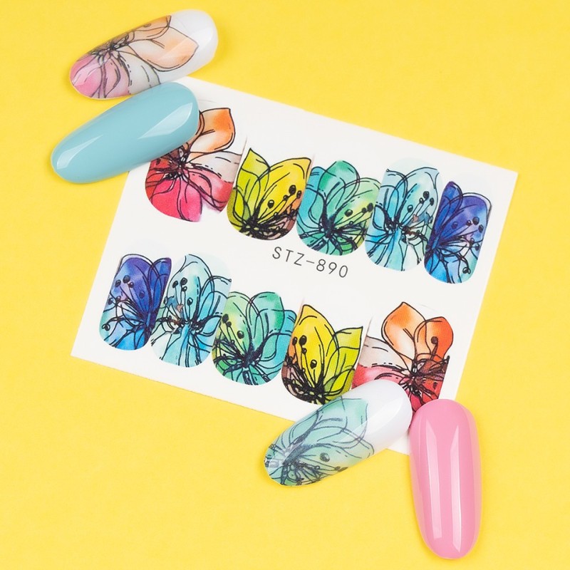 Set 4 x Tatuaj Unghii Luxorise Flower Art Royal, Stz-890