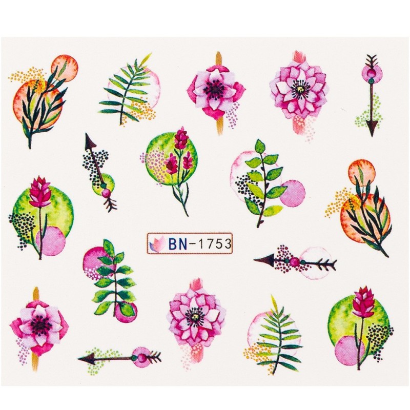 Set 4 x Tatuaj Unghii Luxorise Flower Club, Bn-1753