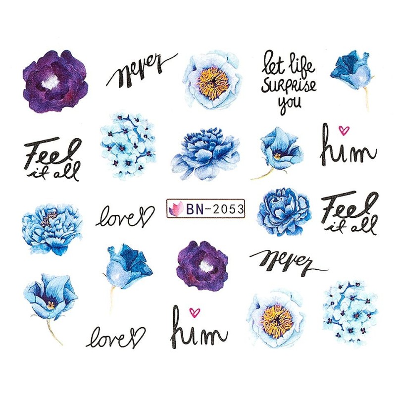 Set 4 x Tatuaj Unghii Luxorise Flower Crush, Bn-2053