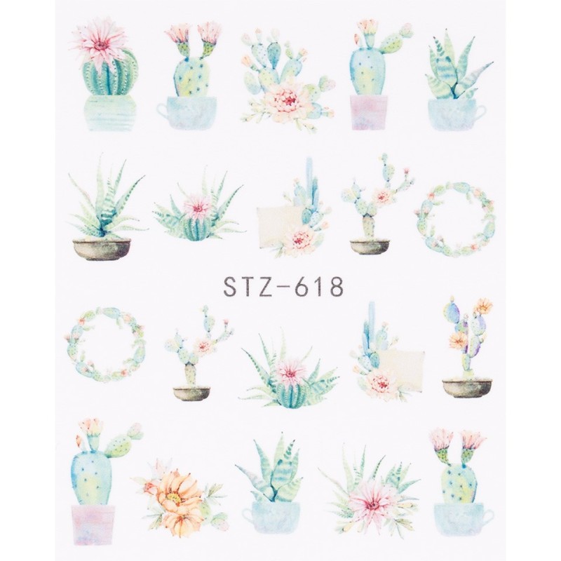 Set 4 x Tatuaj Unghii Luxorise Flower Desert, Stz-618