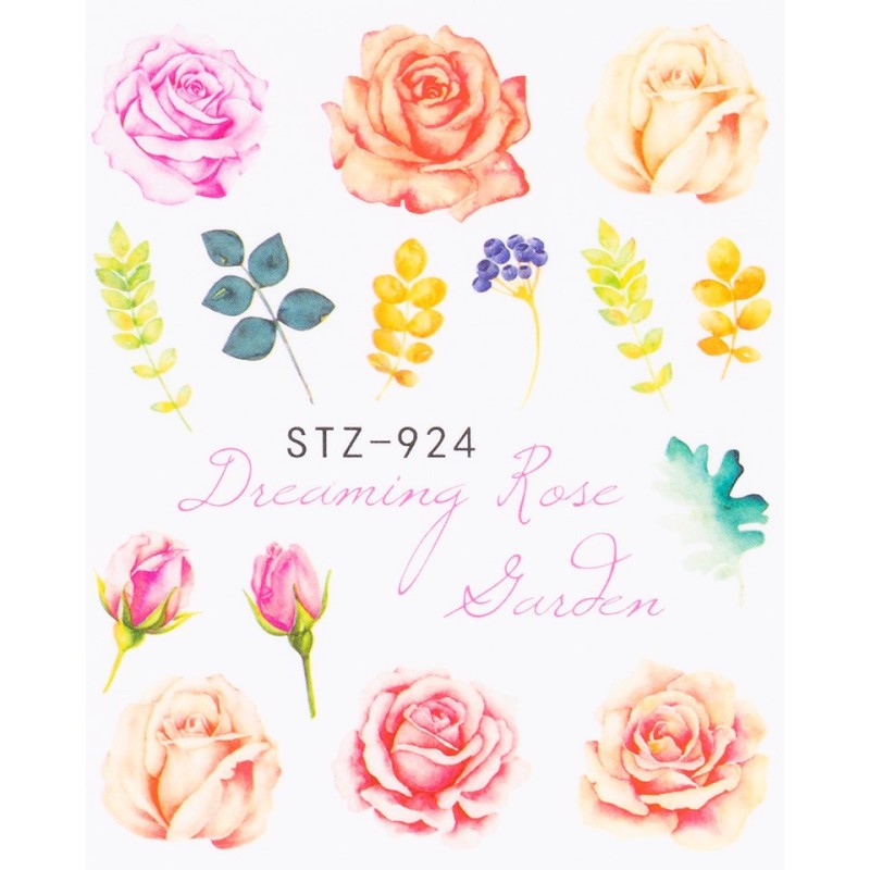 Set 4 x Tatuaj Unghii Luxorise Flower Forever, Stz-924