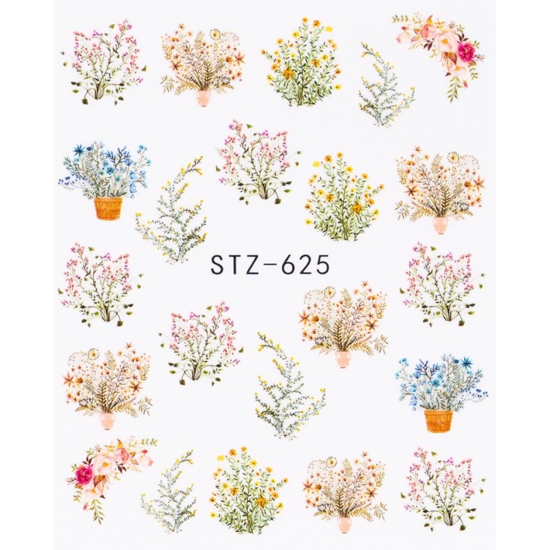 Set 4 x Tatuaj Unghii Luxorise Flower Garden, Stz-625