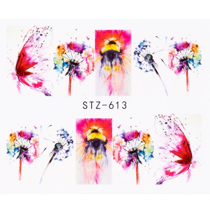 Set 4 x Tatuaj Unghii Luxorise Flower Rise, Stz-613
