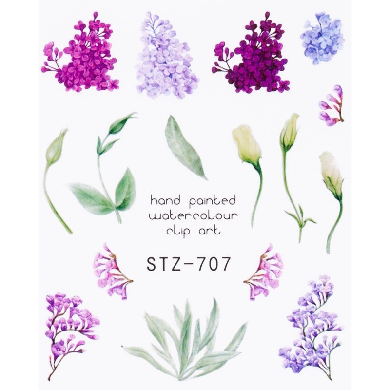 Set 4 x Tatuaj Unghii Luxorise Flower Universe, Stz-707