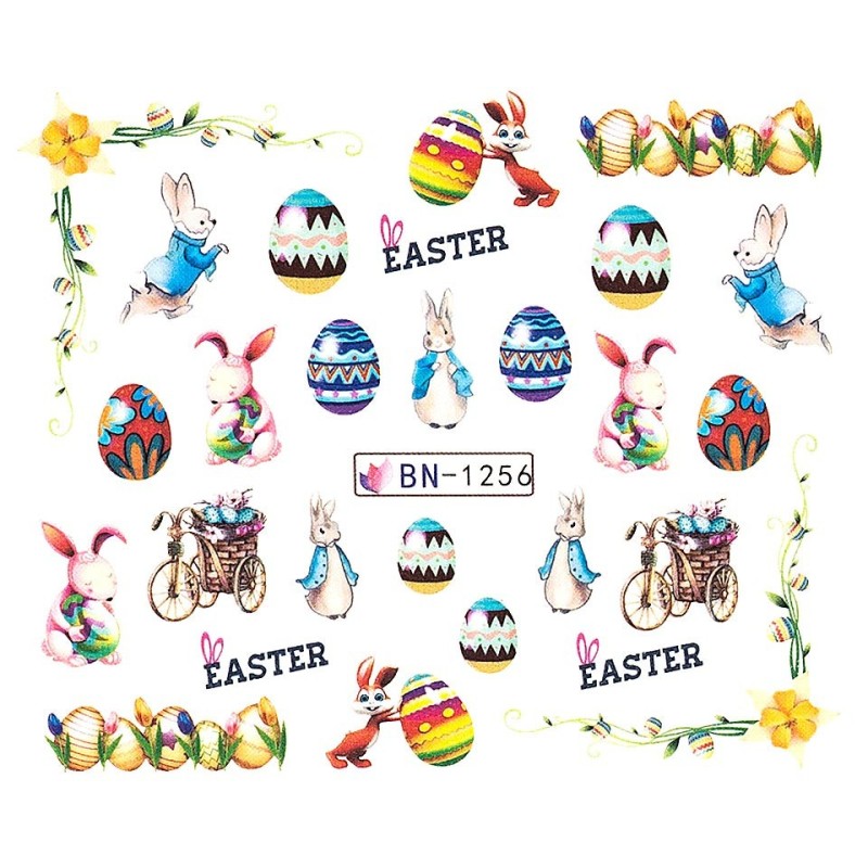 Set 4 x Tatuaj Unghii Luxorise Happy Easter, Bn-1256
