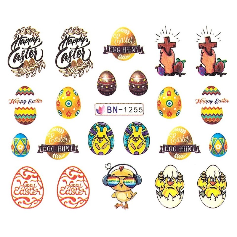 Set 4 x Tatuaj Unghii Luxorise Hello Easter, Bn-1255