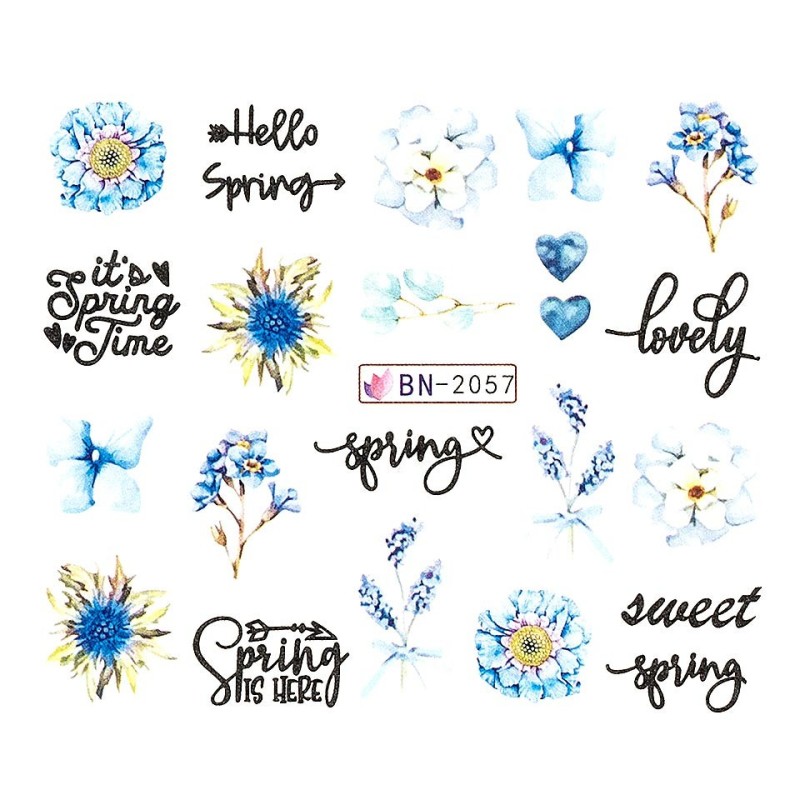 Set 4 x Tatuaj Unghii Luxorise Hello Spring, Bn-2057