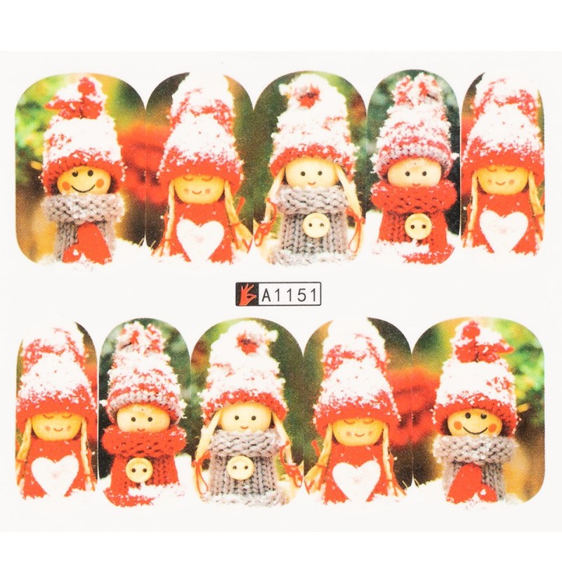 Set 4 x Tatuaj Unghii Luxorise Holiday Puppet, A1151