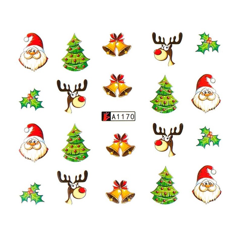 Set 4 x Tatuaj Unghii Luxorise Holiday Smile, A1170