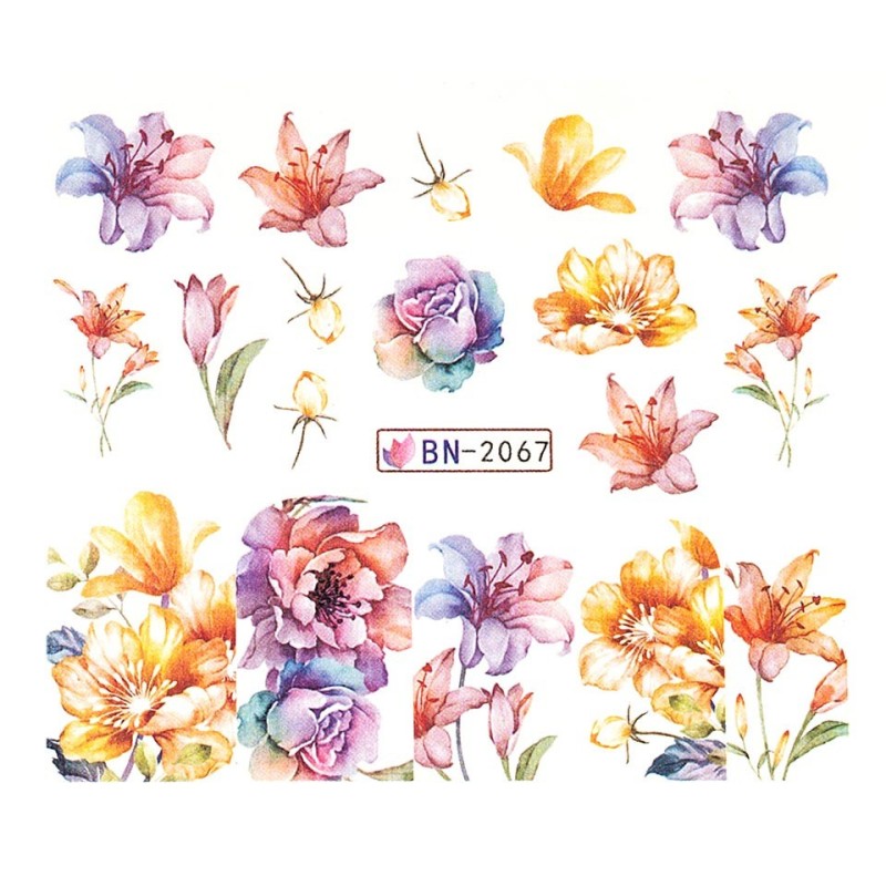 Set 4 x Tatuaj Unghii Luxorise Magic Flower, Bn-2067