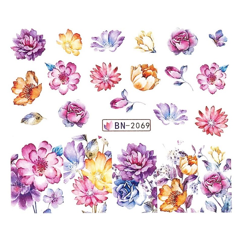 Set 4 x Tatuaj Unghii Luxorise Magic Flower, Bn-2069