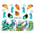 Set 4 x Tatuaj Unghii Luxorise Peacock Style, Bn-1206
