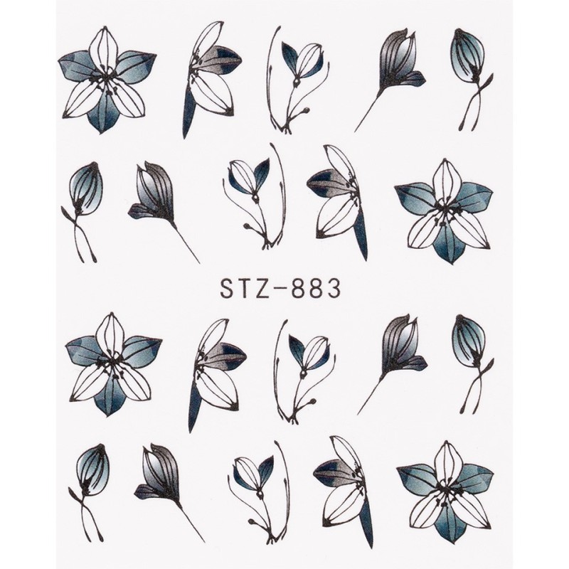 Set 4 x Tatuaj Unghii Luxorise Simple Flower Art, Stz-883