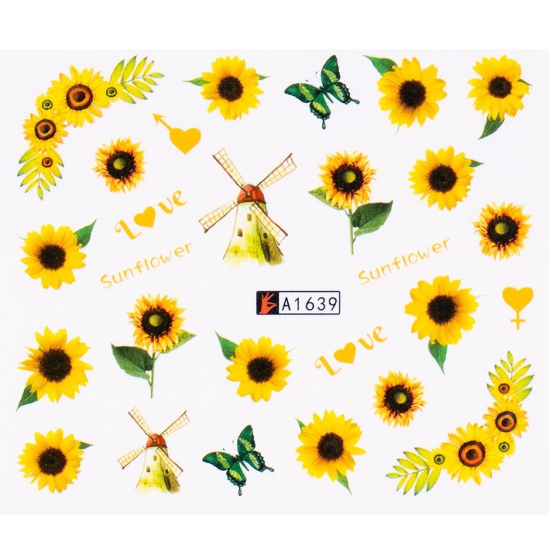 Set 4 x Tatuaj Unghii Luxorise Sunflower Legend, A1639