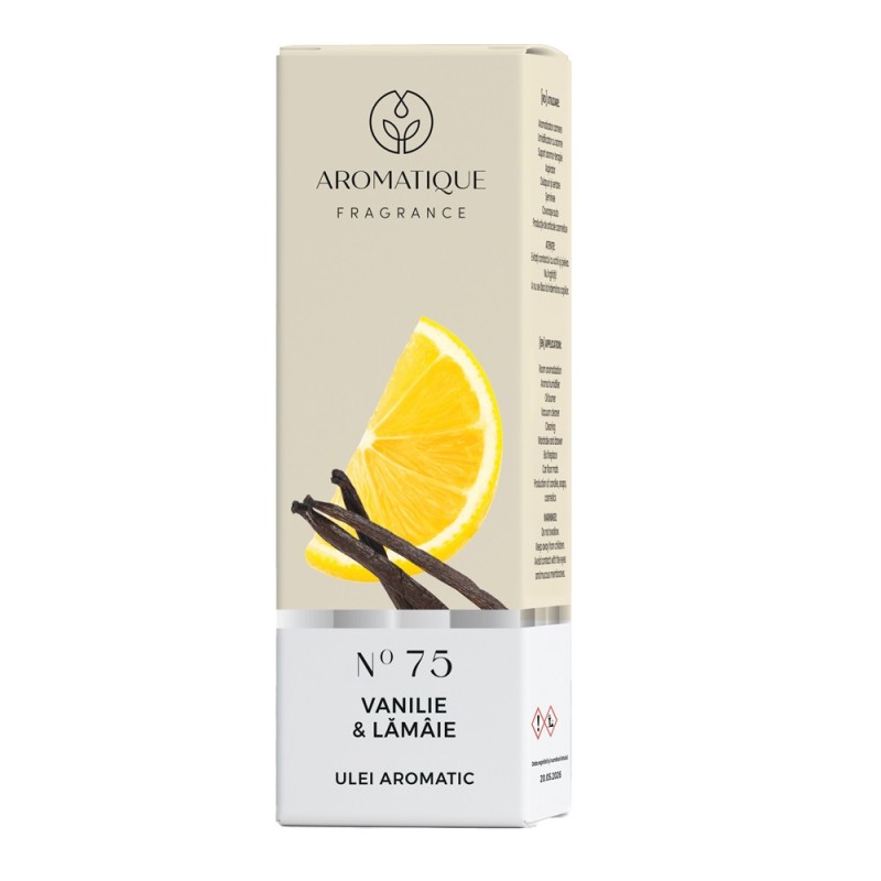 Set 4 x Ulei Aromat, Aromatique Vanilie si Lamaie, 10 ml, Ambalat la Cutie
