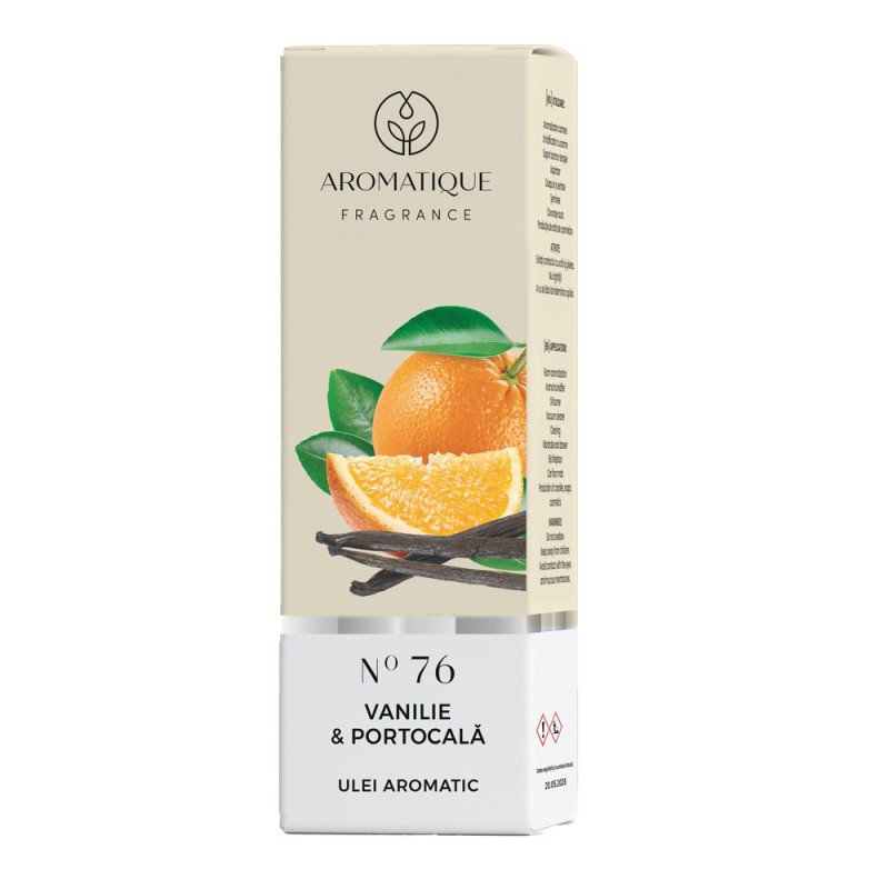 Set 4 x Ulei Aromat, Aromatique Vanilie si Portocala, 10 ml, Ambalat la Cutie