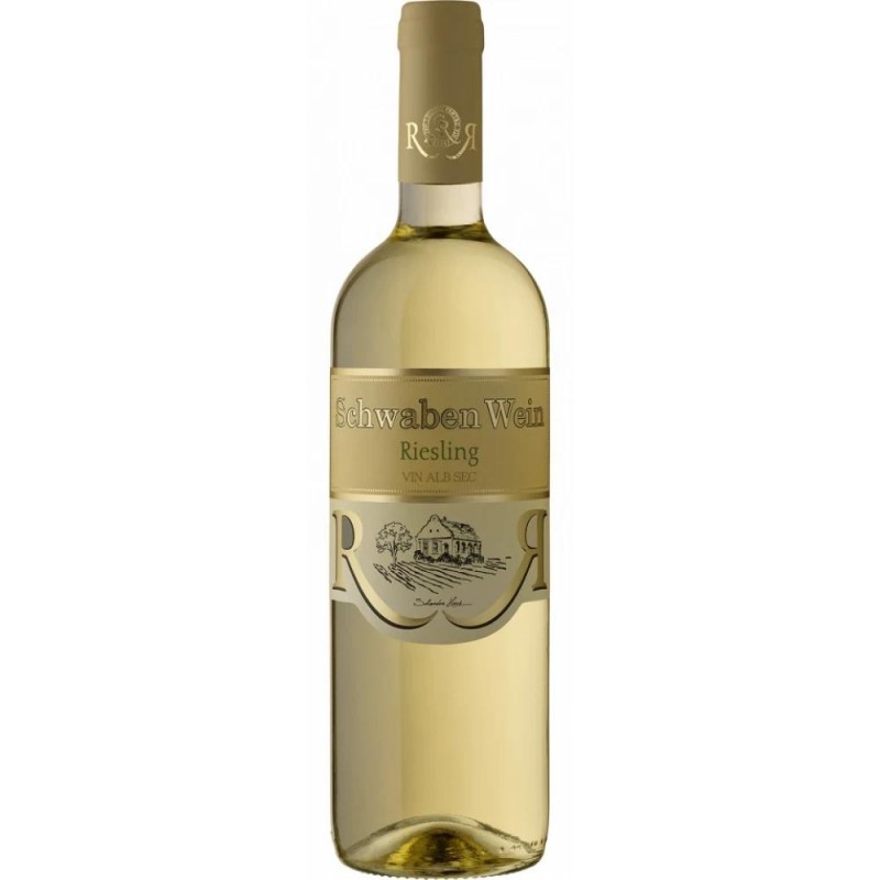 Set 4 x Vin Alb Schwaben Wein Recas, Riesling Italian, Sec, 0.75 l