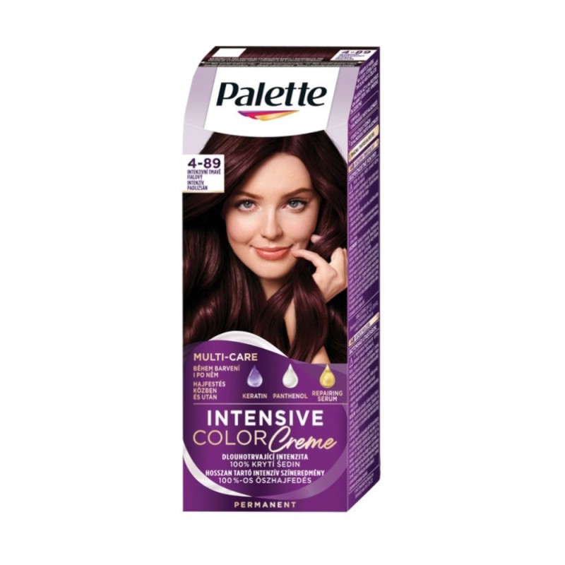 Set 4 x Vopsea de Par Permanenta Palette Intensive Color Creme RFE3 Brun Violet, 110 ml