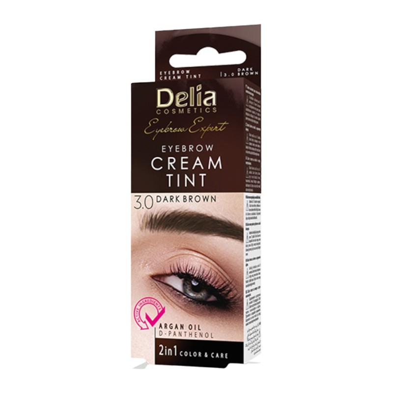 Set 4 x Vopsea de Sprancene Delia Ulei Argan Dark Brown 3, 15 ml