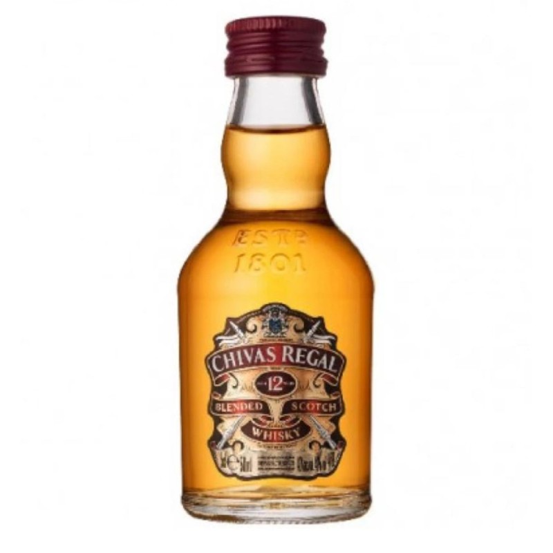 Set 4 x Whisky Chivas Regal, 12 Ani, 0.05 l