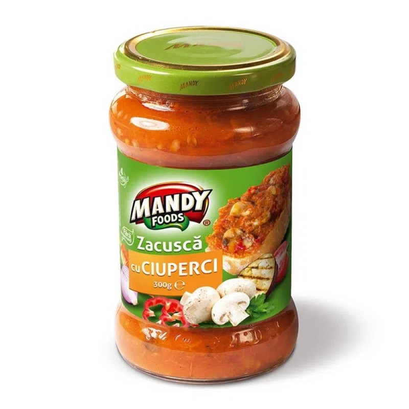 Set 4 x Zacusca cu Ciuperci Mandy, Borcan 300 g