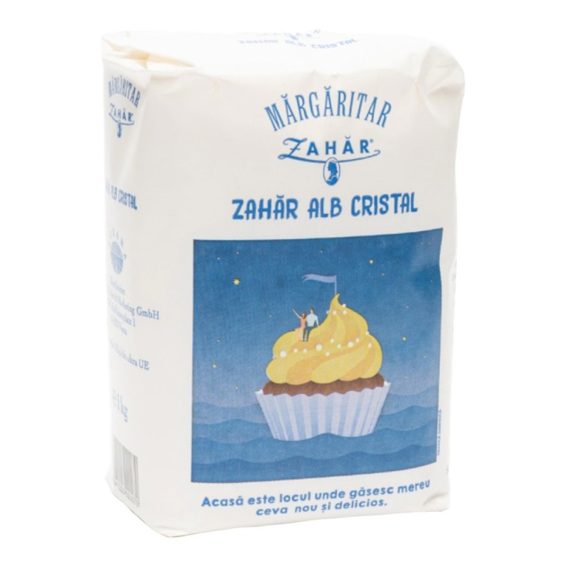 Set 4 x Zahar Cristal Alb Margaritar, 1 kg