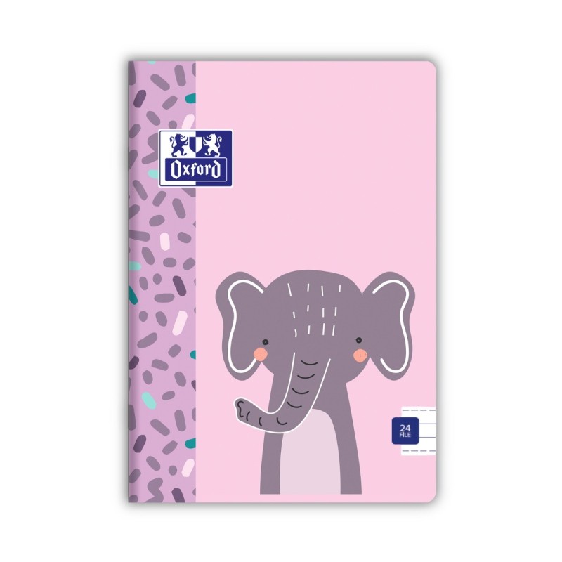 Set 40 x Caiet Oxford, A5, 24 File, Hartie Optik 90 g / mp, PEFC, Tip II, Colturi Rotunjite, Motiv Kids