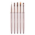 Set 5 Pensule Manichiura Nail Art si Constructie Unghii Luxorise, Rose Gold